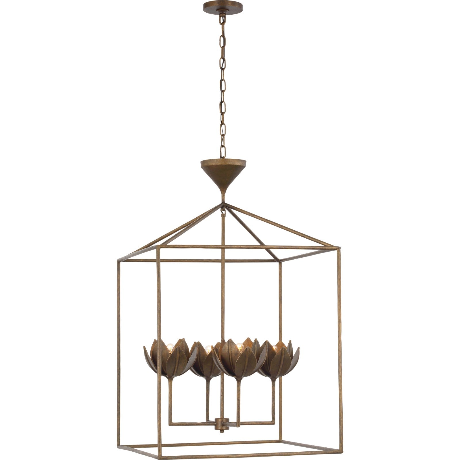 Alberto Large Open Cage Lantern - Visual Comfort Ceiling Lights