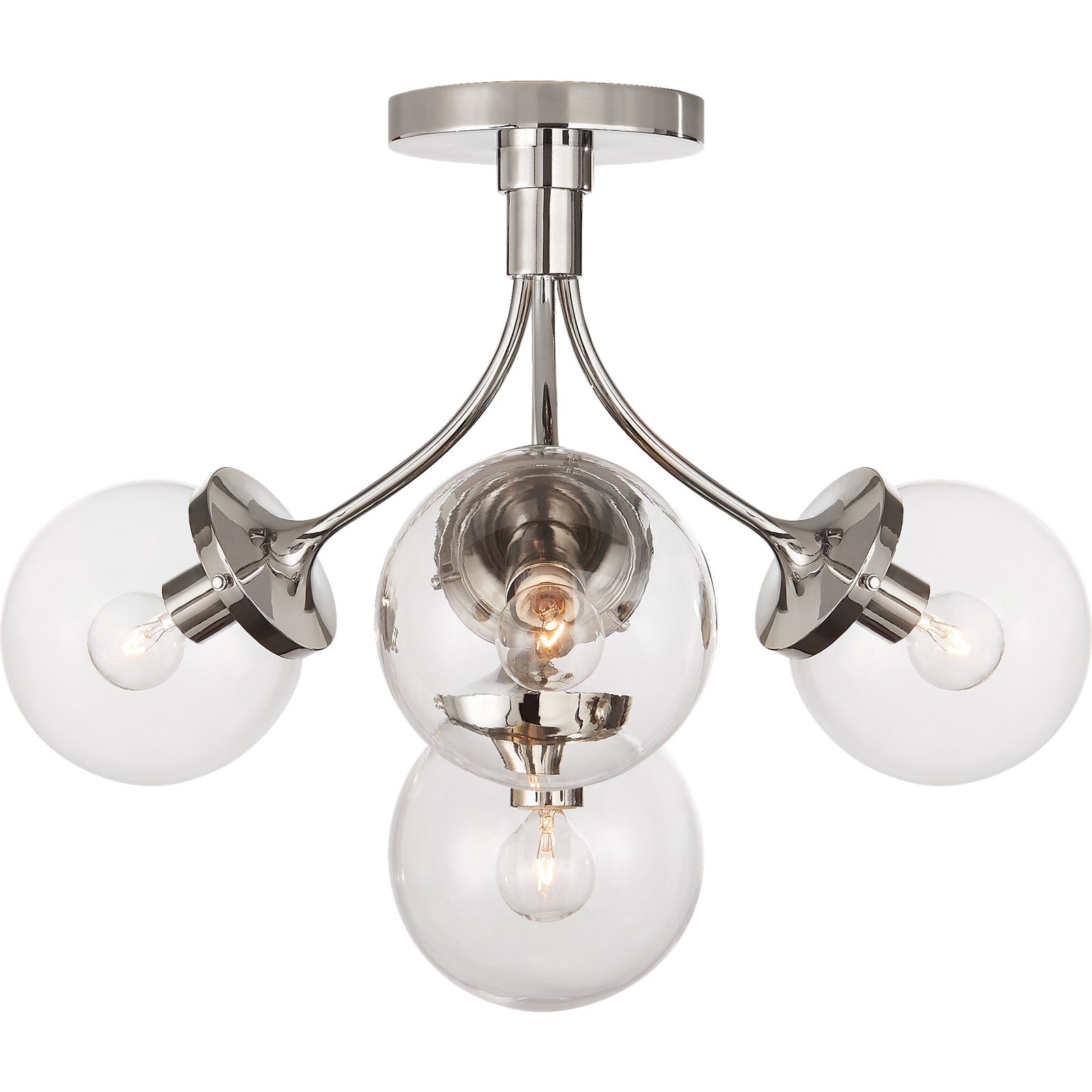 Prescott Medium Semi-Flush Mount - Visual Comfort Ceiling Lights