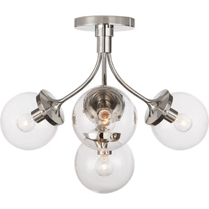 Prescott Medium Semi-Flush Mount - Visual Comfort Ceiling Lights