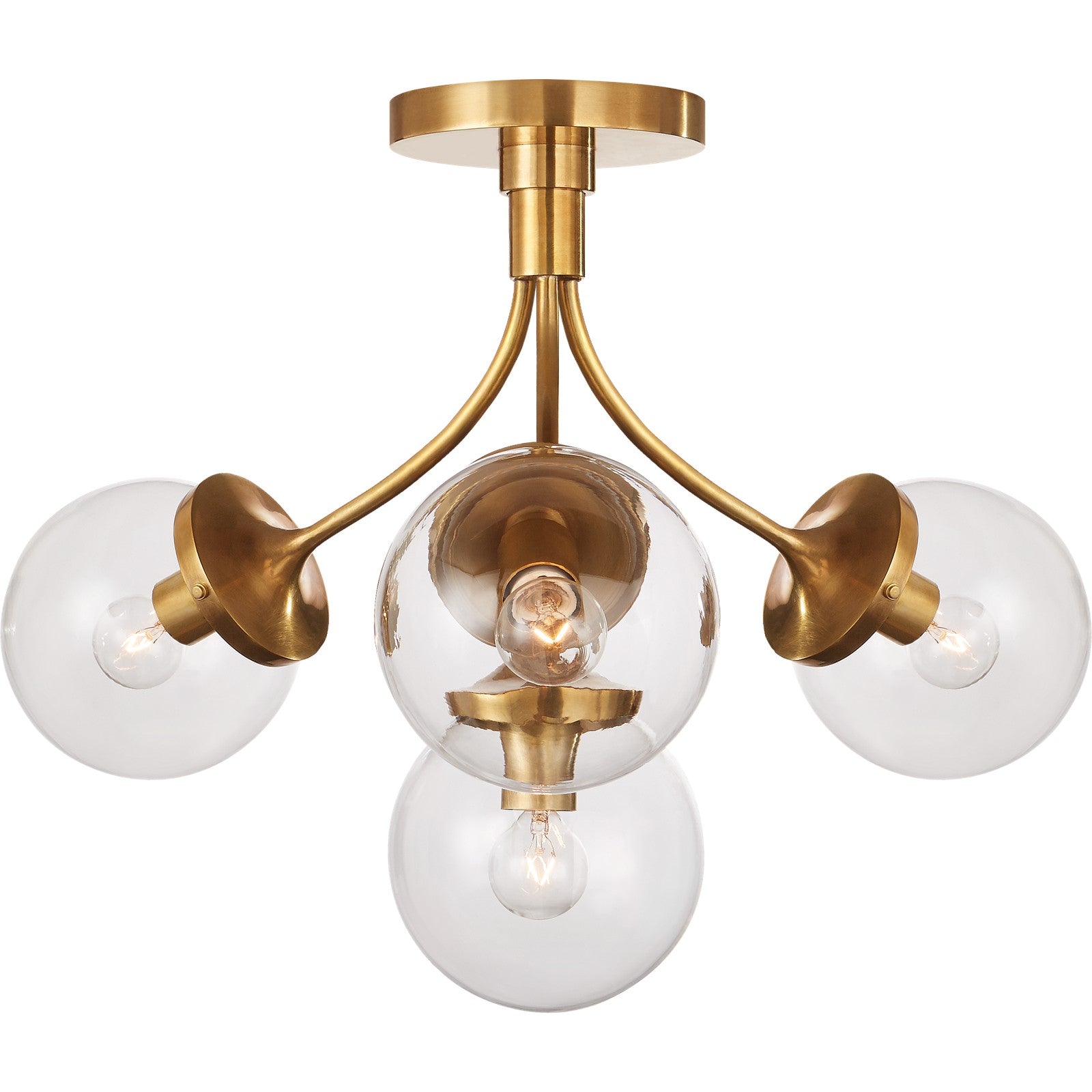Prescott Medium Semi-Flush Mount - Visual Comfort Ceiling Lights