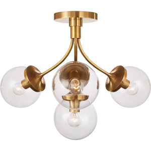 Prescott Medium Semi-Flush Mount - Visual Comfort Ceiling Lights
