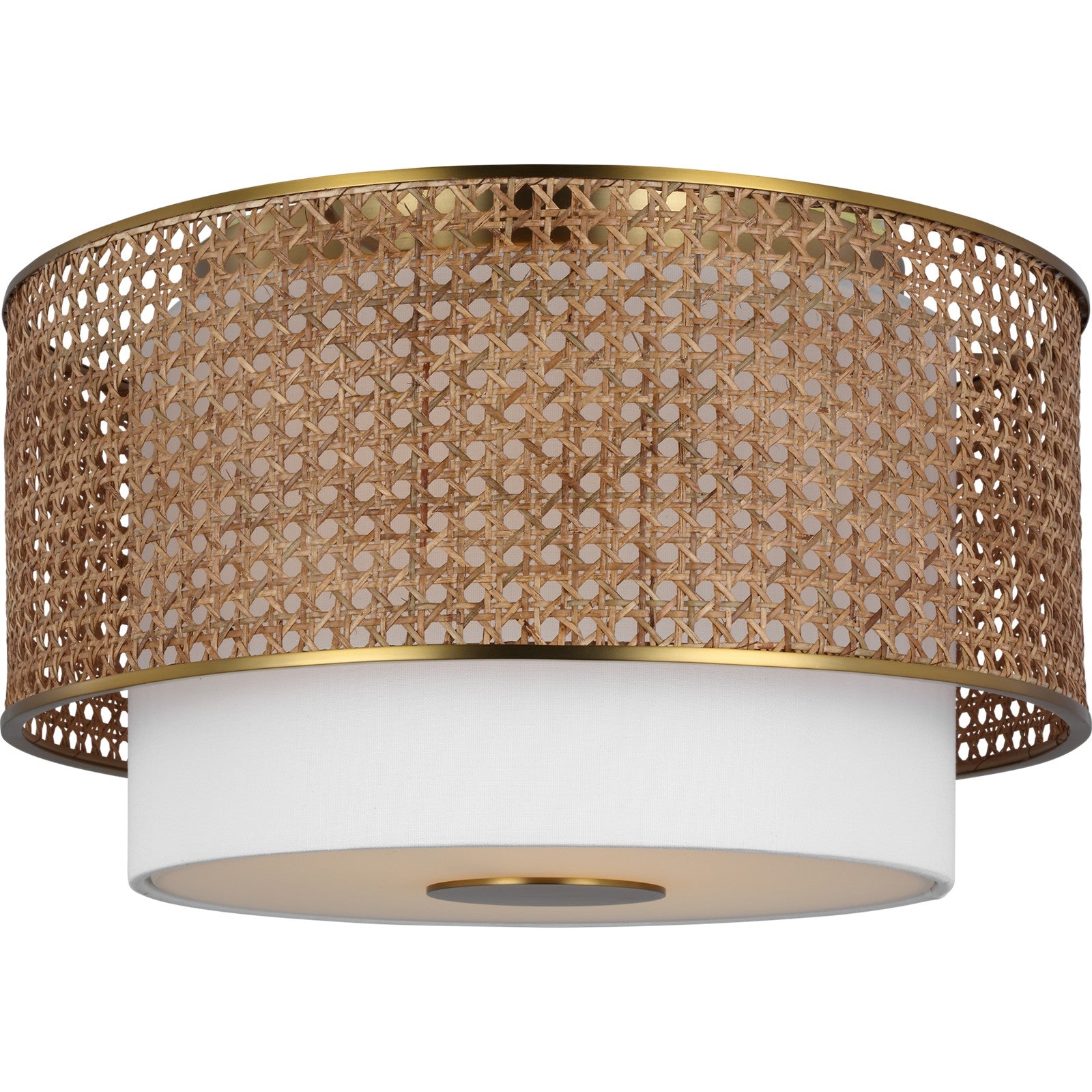 Sawyer Flush Mount Burnished Brass - Visual Comfort Ceiling Lights