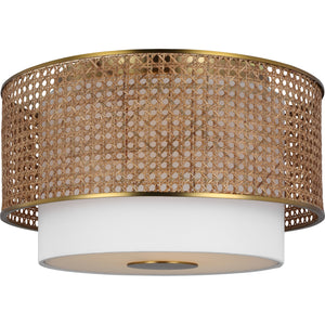 Sawyer Flush Mount Burnished Brass - Visual Comfort Ceiling Lights