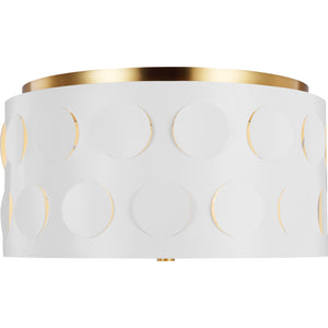 Dottie Medium Flush Mount Burnished Brass - Visual Comfort Ceiling Lights