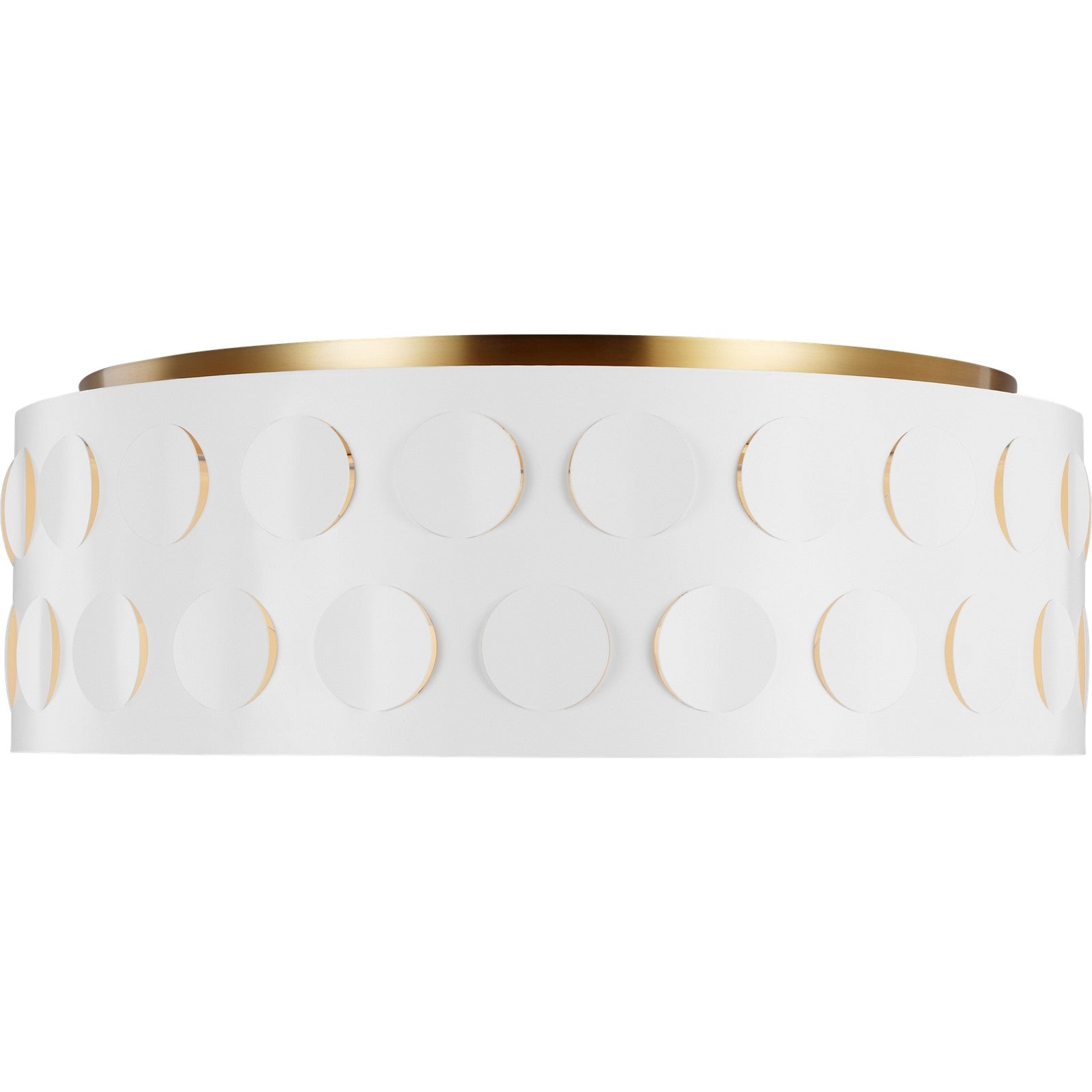 Dottie Large Flush Mount Burnished Brass - Visual Comfort Ceiling Lights