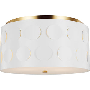 Dottie Medium Flush Mount Burnished Brass - Visual Comfort Ceiling Lights
