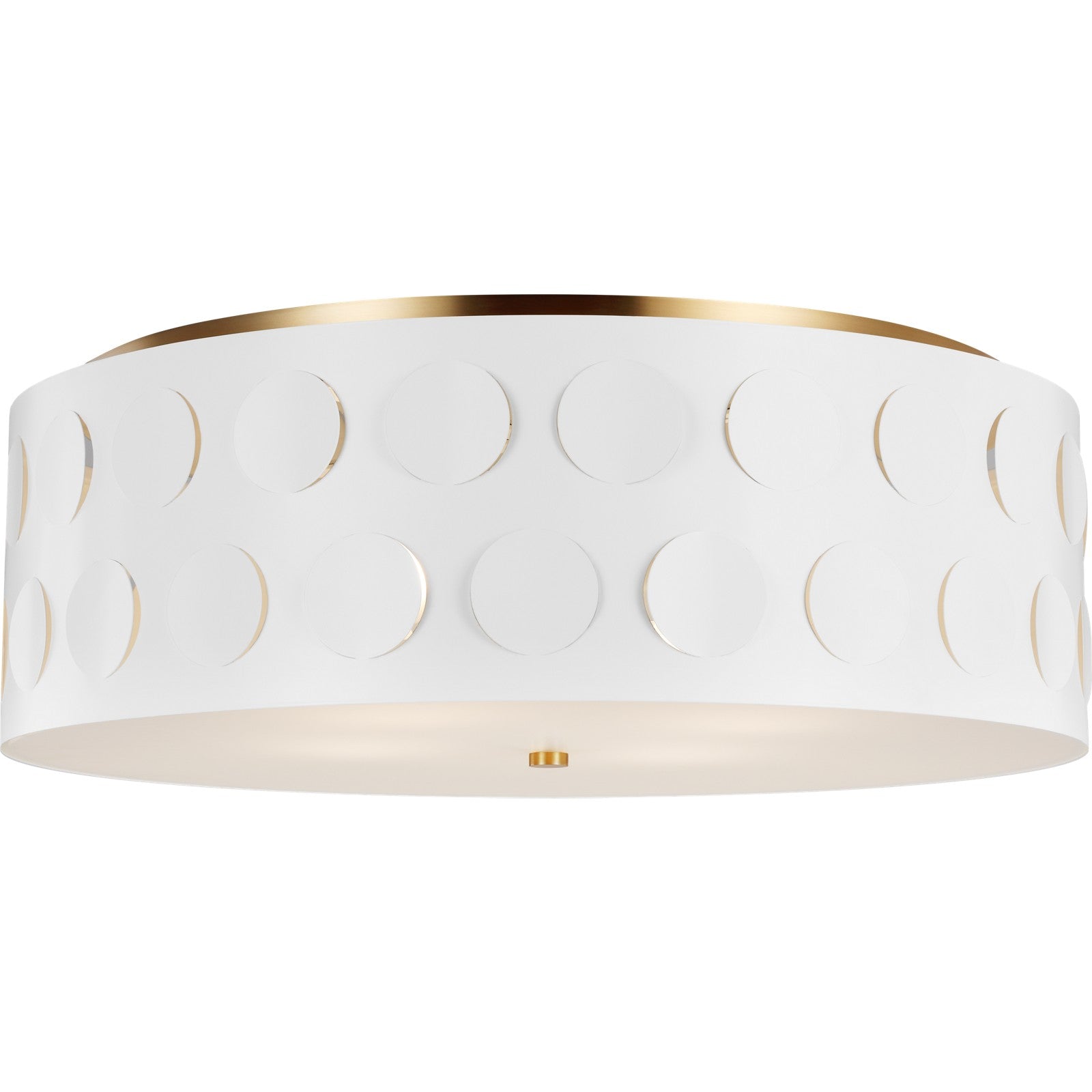 Dottie Large Flush Mount Burnished Brass - Visual Comfort Ceiling Lights