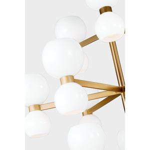 Londyn Large Chandelier Burnished Brass with Clear Glass - Visual Comfort Ceiling Lights