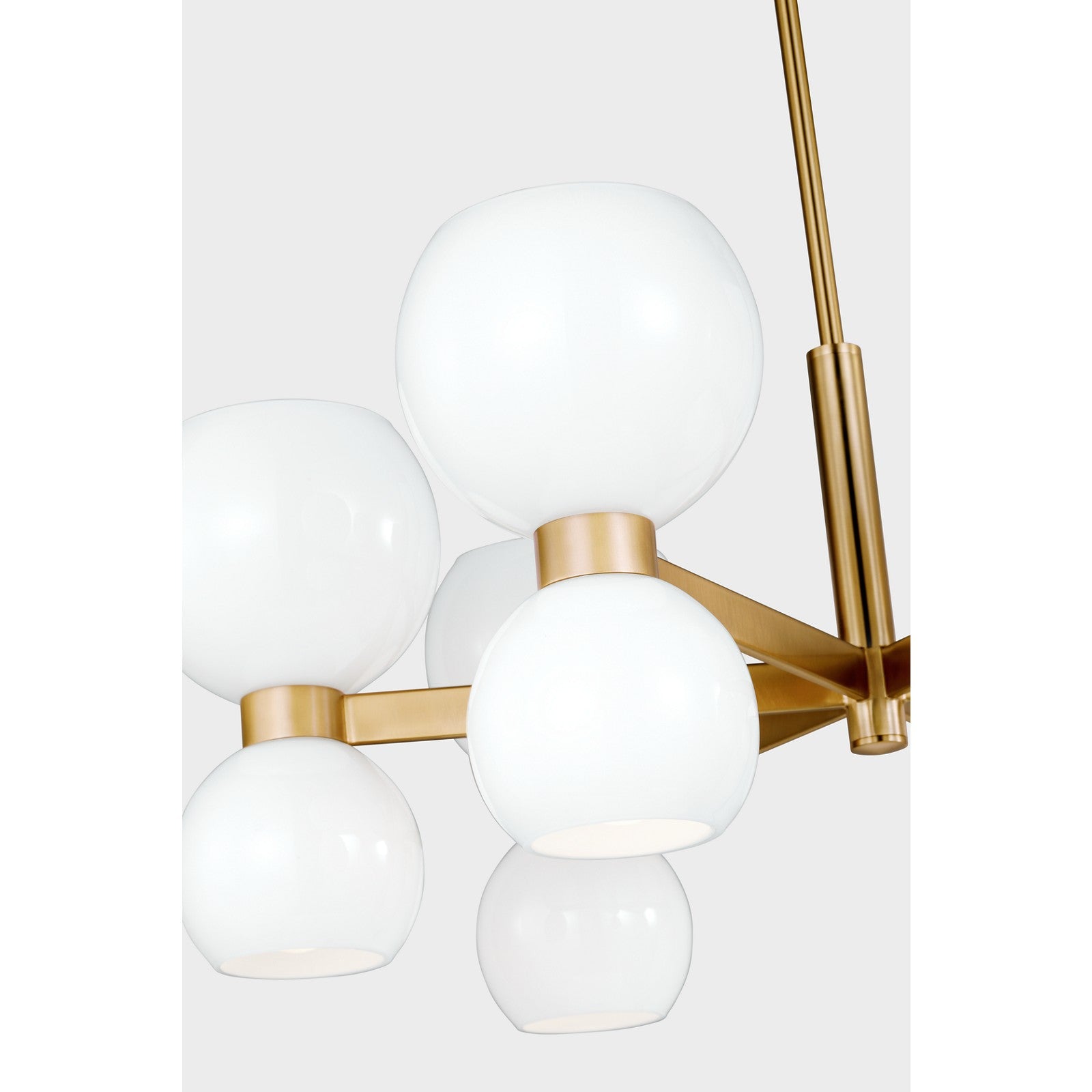 Londyn Small Chandelier Burnished Brass with Clear Glass - Visual Comfort Ceiling Lights