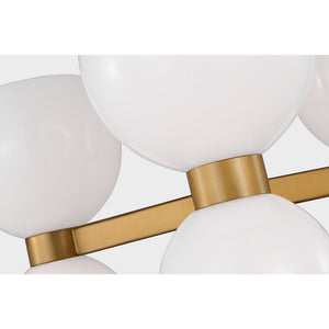 Londyn Semi Flush Mount Burnished Brass with Clear Glass - Visual Comfort Ceiling Lights
