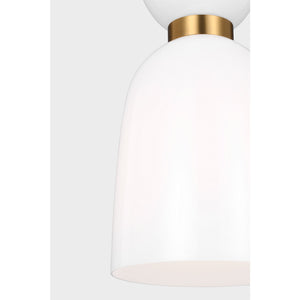 Londyn Tall Pendant Burnished Brass with Clear Glass - Visual Comfort Ceiling Lights