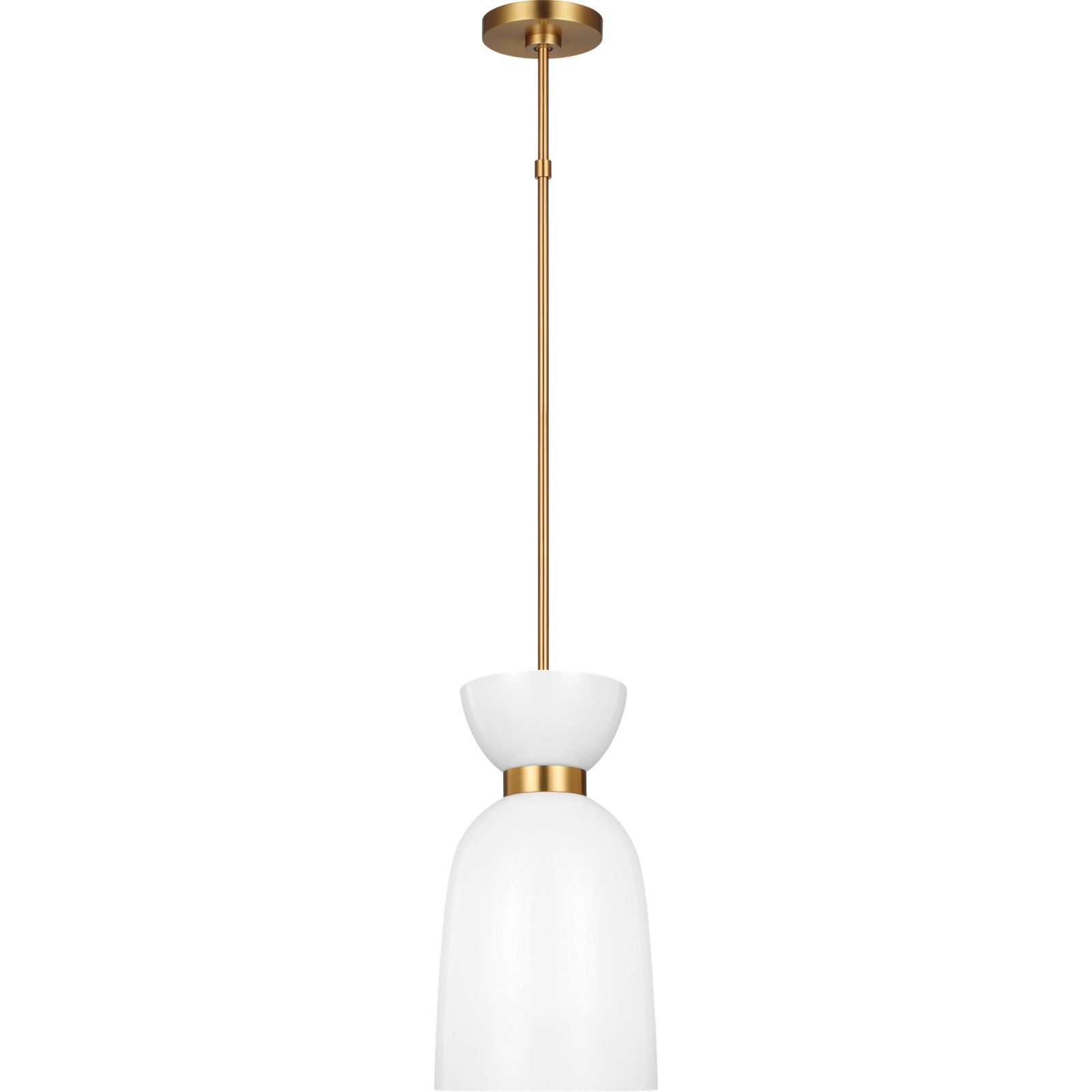 Londyn Tall Pendant Burnished Brass with Clear Glass - Visual Comfort Ceiling Lights