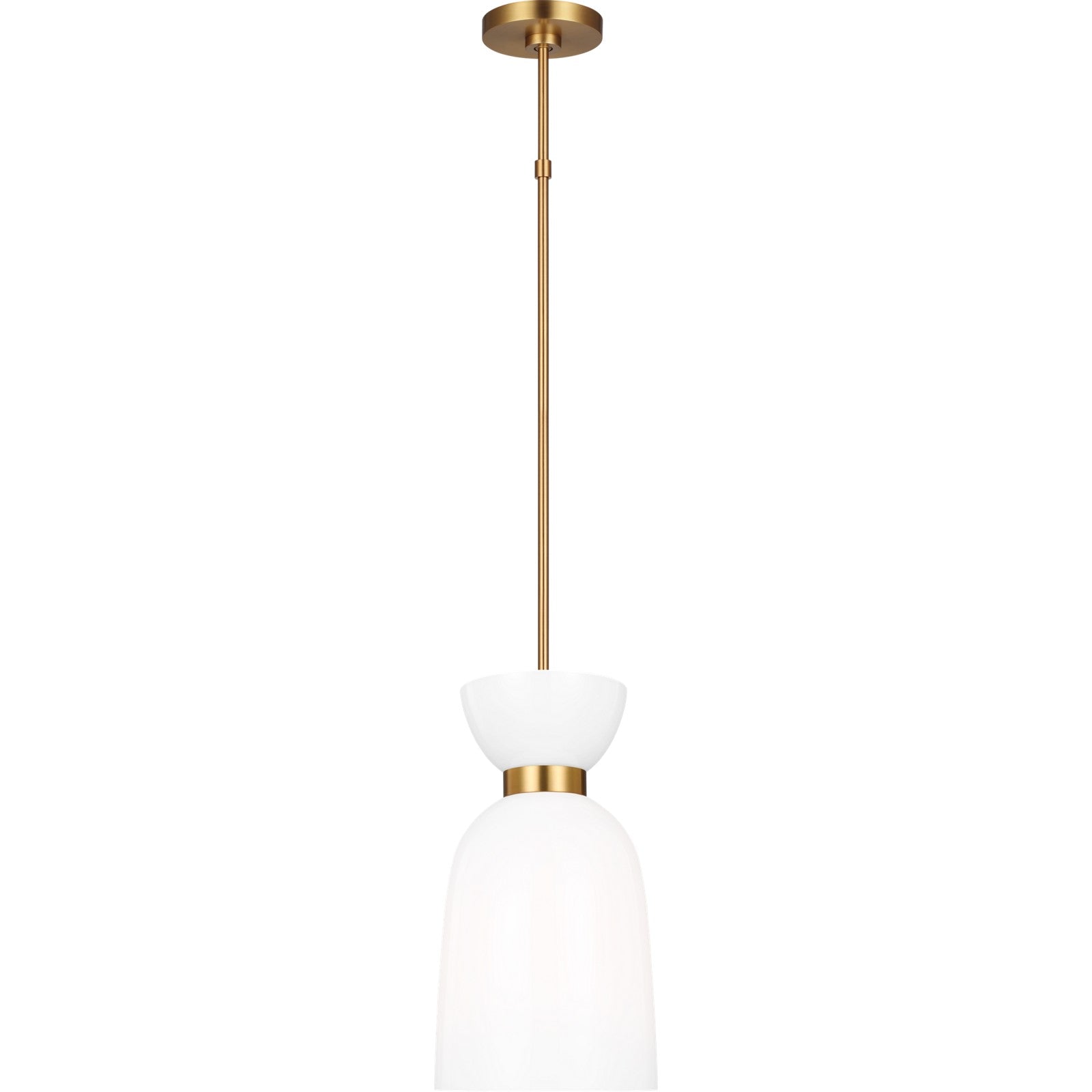 Londyn Tall Pendant Burnished Brass with Clear Glass - Visual Comfort Ceiling Lights