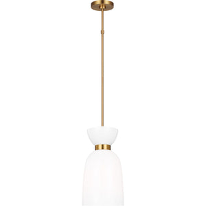 Londyn Tall Pendant Burnished Brass with Clear Glass - Visual Comfort Ceiling Lights