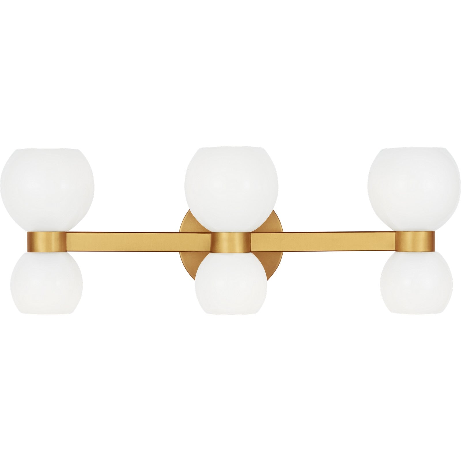 Londyn Six Light Vanity Burnished Brass - Visual Comfort Wall Lights