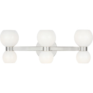 Londyn Six Light Vanity Burnished Brass - Visual Comfort Wall Lights