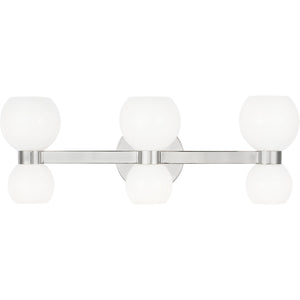 Londyn Six Light Vanity Burnished Brass - Visual Comfort Wall Lights