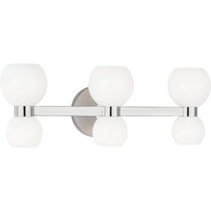 Londyn Six Light Vanity Burnished Brass - Visual Comfort Wall Lights