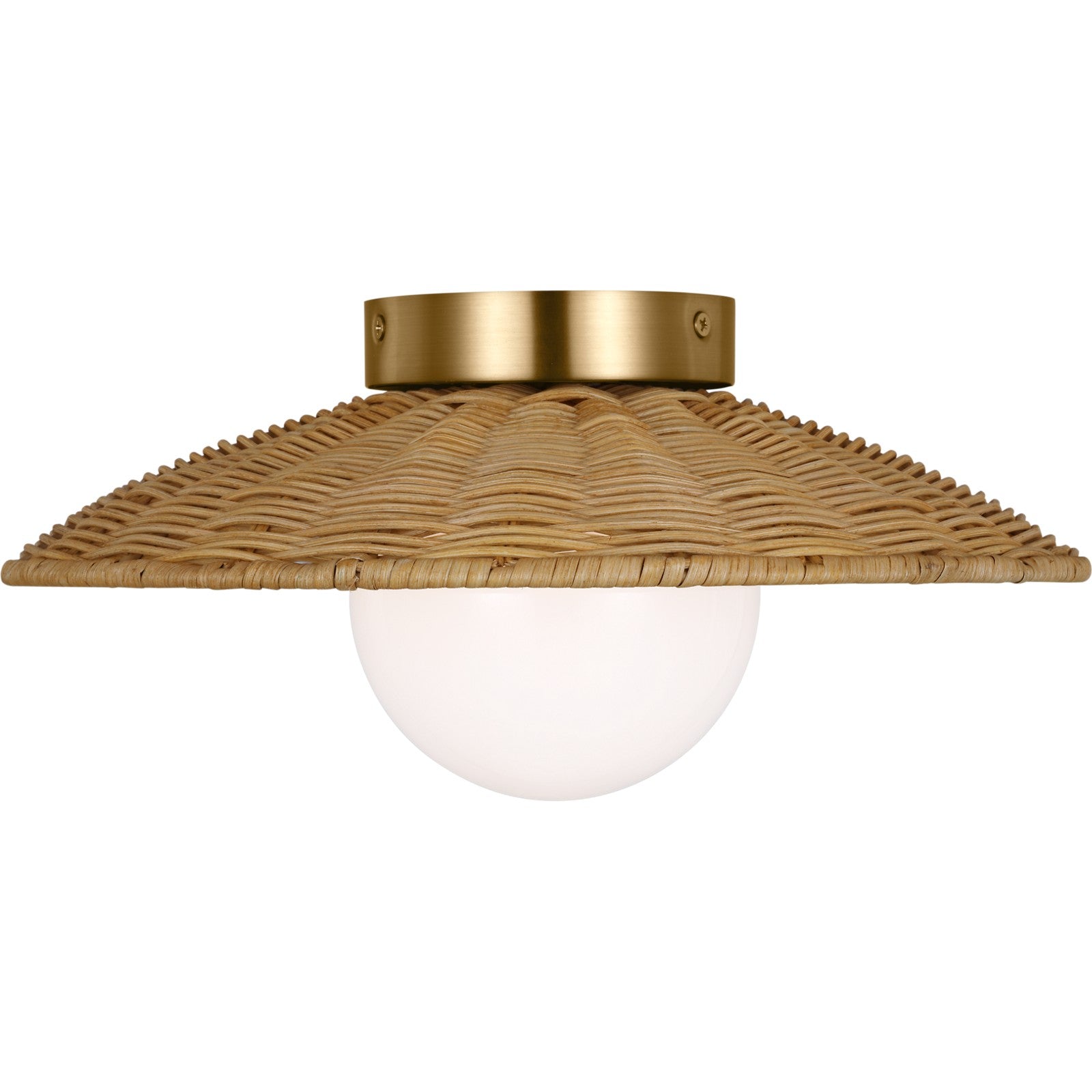Mari Medium Flush Mount Burnished Brass - Visual Comfort Ceiling Lights