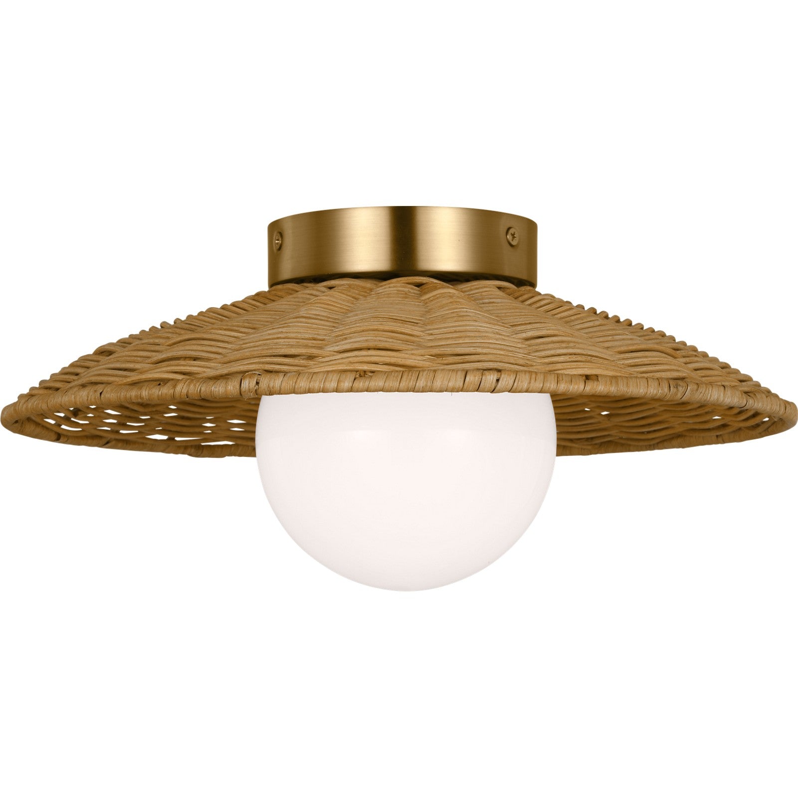 Mari Medium Flush Mount Burnished Brass - Visual Comfort Ceiling Lights