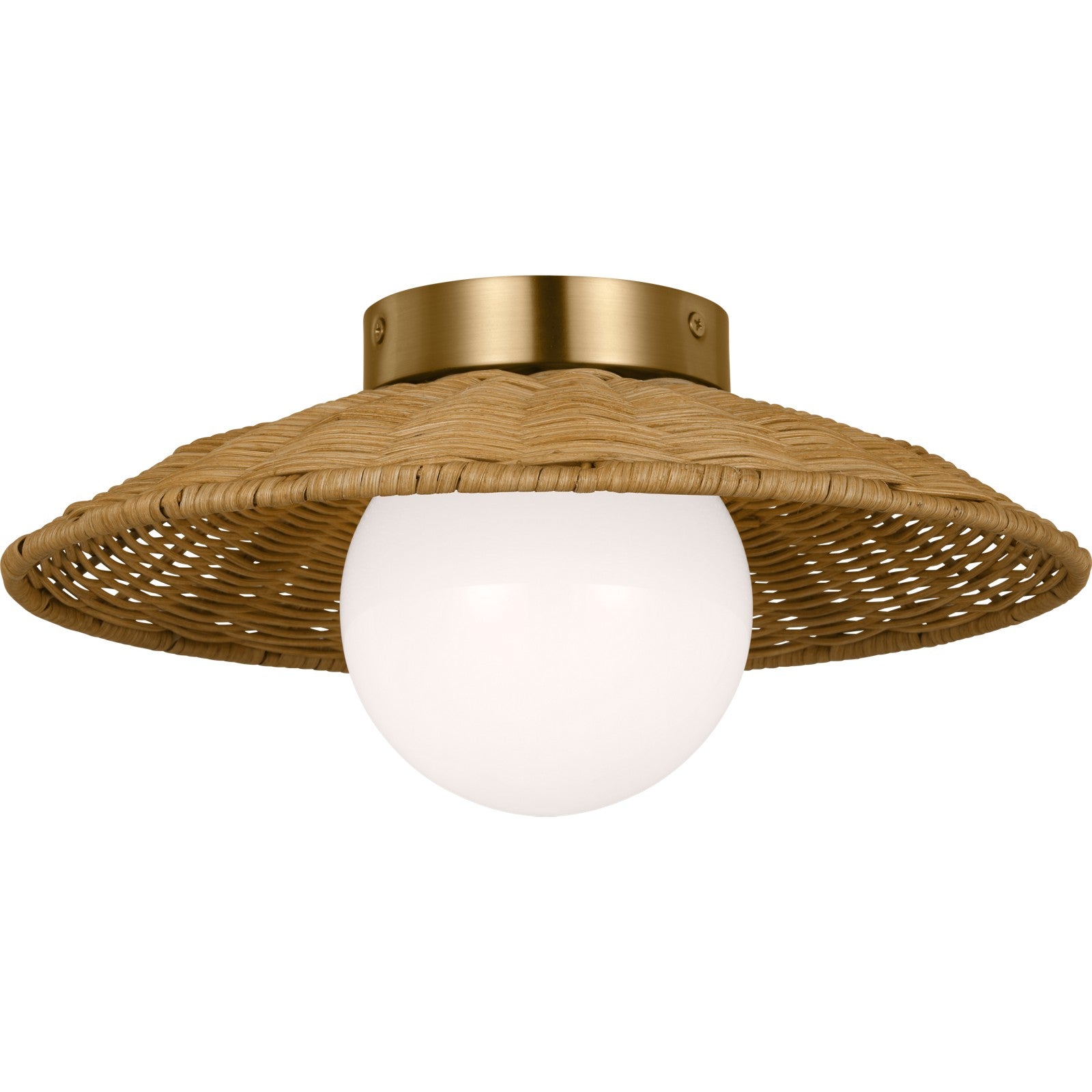 Mari Medium Flush Mount Burnished Brass - Visual Comfort Ceiling Lights