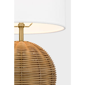 Mari Small Table Lamp Rattan Bulbs Inc - Visual Comfort Table Lamps