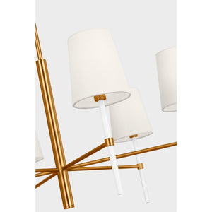 Monroe Medium Chandelier in Burnished Brass - Visual Comfort Ceiling Lights