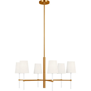 Monroe Medium Chandelier in Burnished Brass - Visual Comfort Ceiling Lights