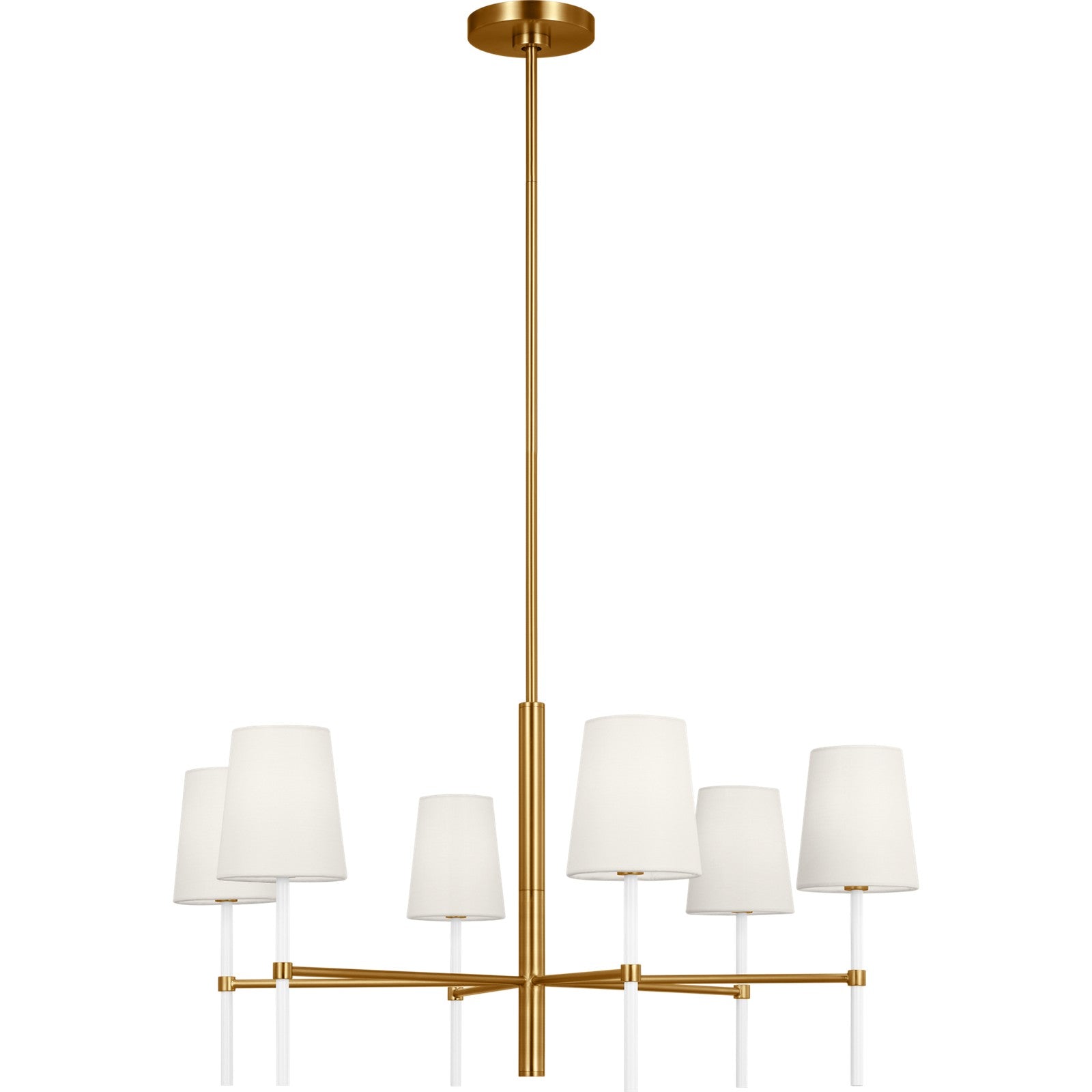 Monroe Medium Chandelier in Burnished Brass - Visual Comfort Ceiling Lights