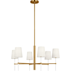 Monroe Medium Chandelier in Burnished Brass - Visual Comfort Ceiling Lights