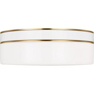 Monroe Large Flush Mount in Burnished Brass - Visual Comfort Ceiling Lights