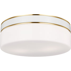 Monroe Large Flush Mount in Burnished Brass - Visual Comfort Ceiling Lights
