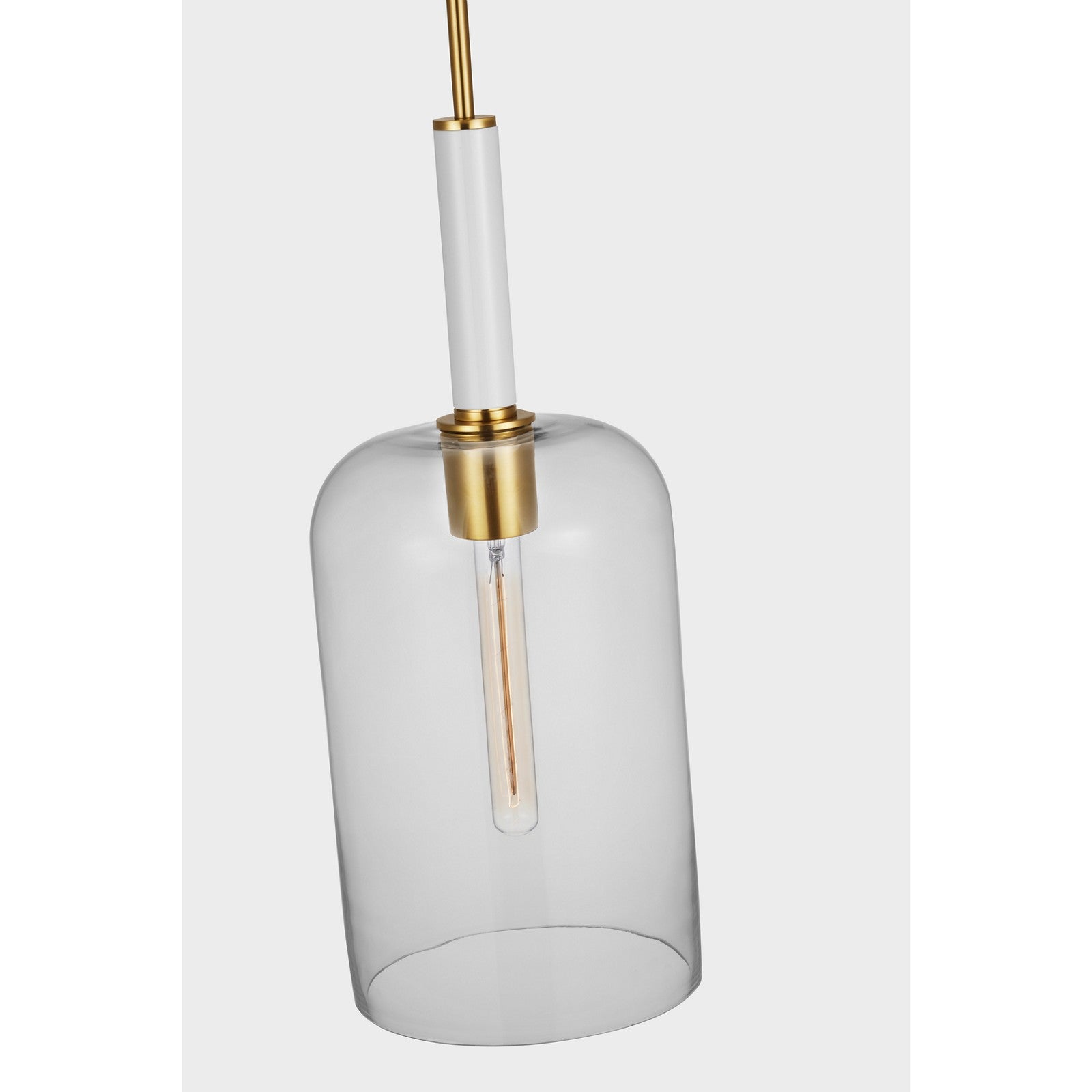 Monroe Cylinder Pendant in Burnished Brass - Visual Comfort Ceiling Lights