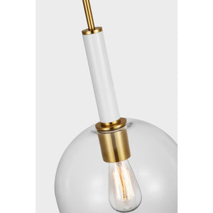 Monroe Round Pendant in Burnished Brass - Visual Comfort Ceiling Lights