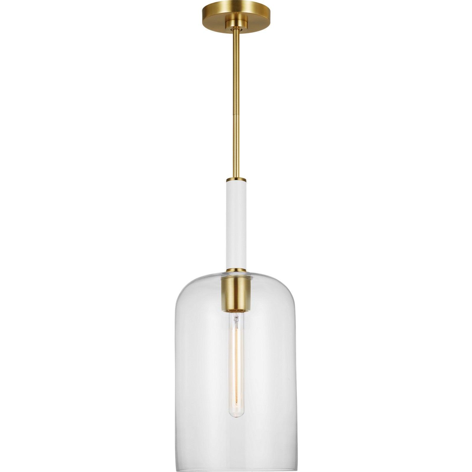 Monroe Cylinder Pendant in Burnished Brass - Visual Comfort Ceiling Lights