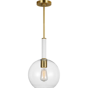 Monroe Round Pendant in Burnished Brass - Visual Comfort Ceiling Lights