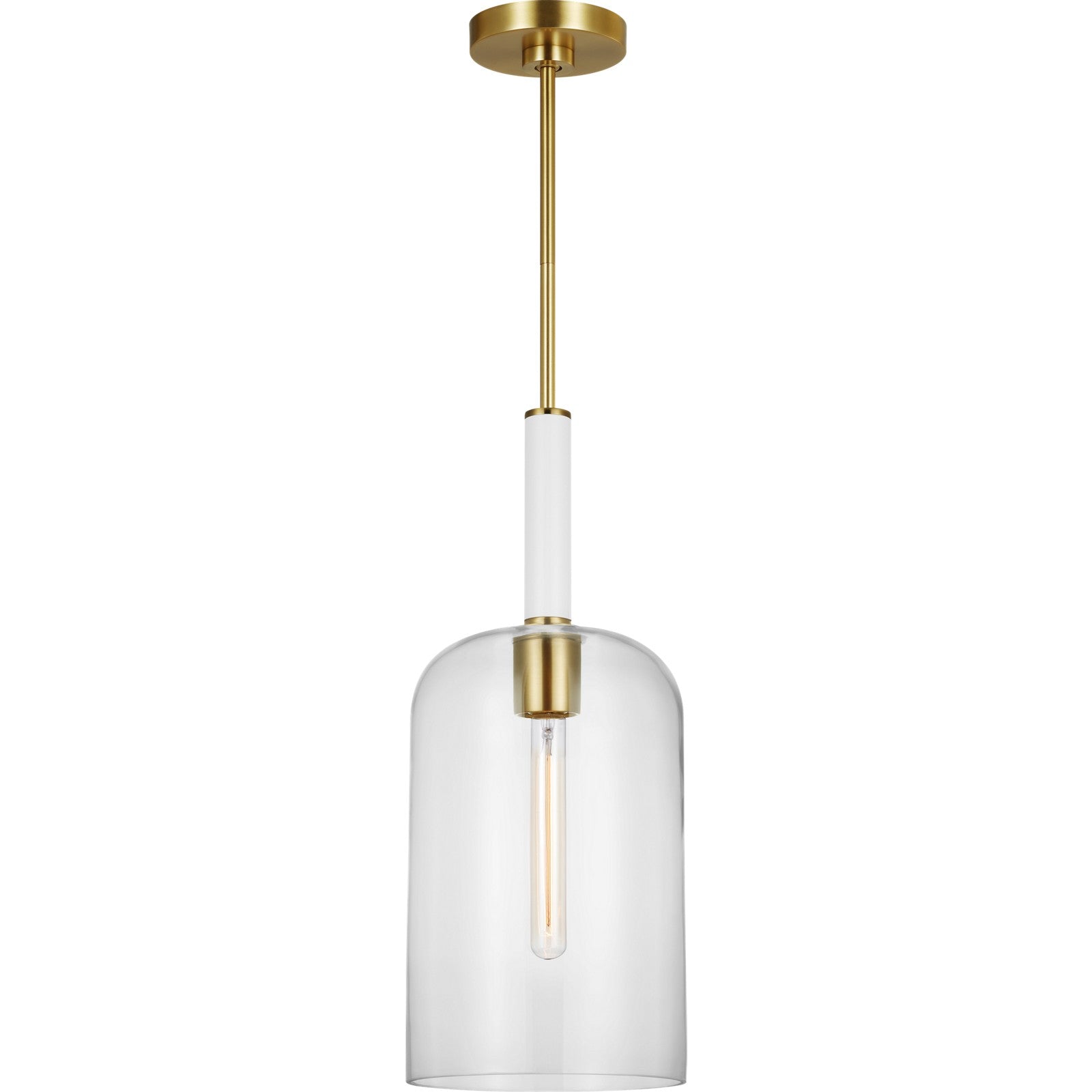 Monroe Cylinder Pendant in Burnished Brass - Visual Comfort Ceiling Lights