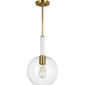 Monroe Round Pendant in Burnished Brass - Visual Comfort Ceiling Lights