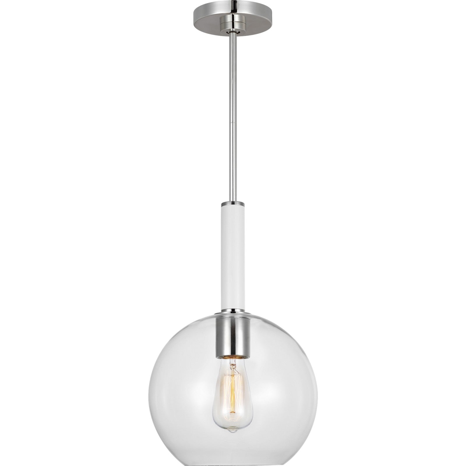 Monroe Round Pendant in Burnished Brass - Visual Comfort Ceiling Lights