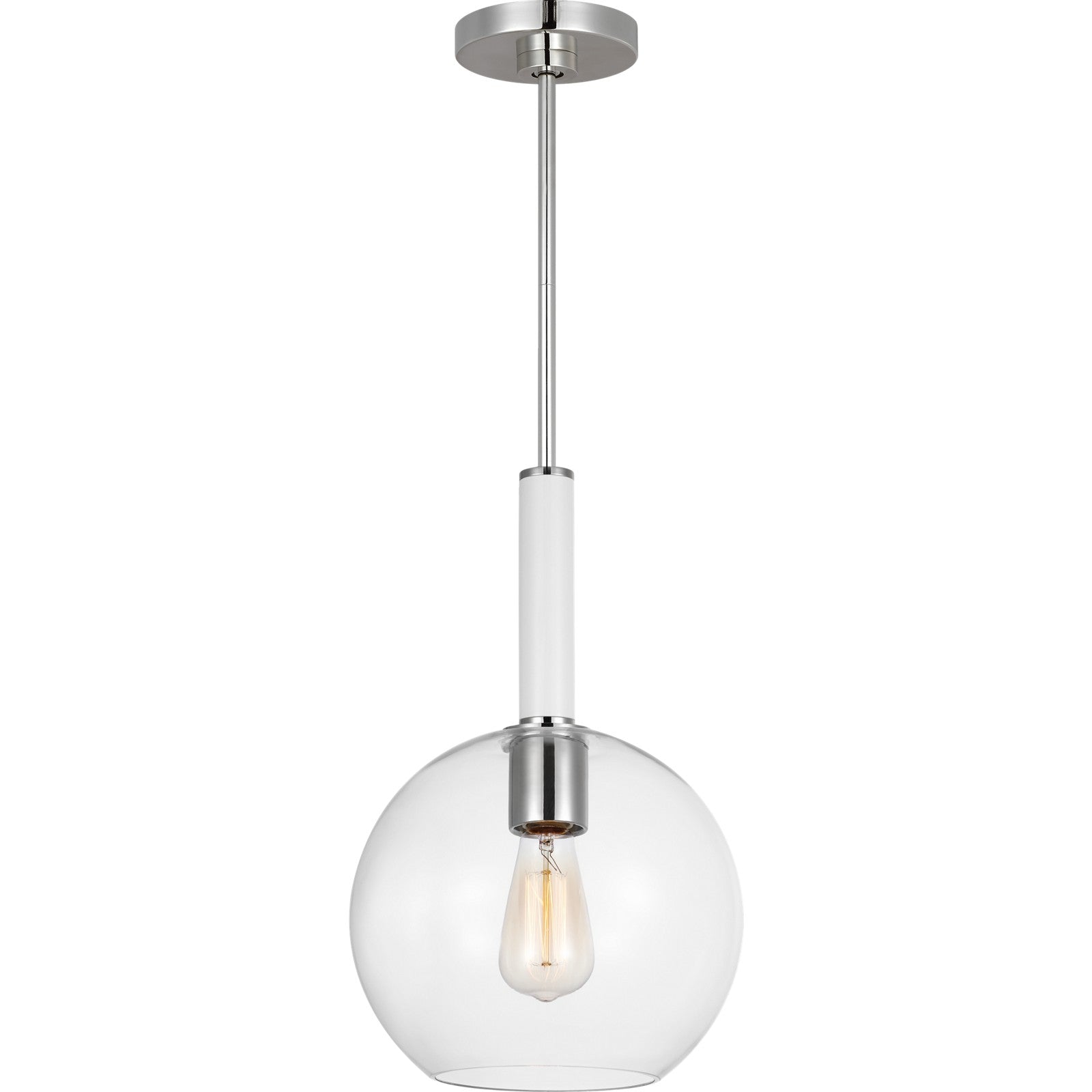 Monroe Round Pendant in Burnished Brass - Visual Comfort Ceiling Lights