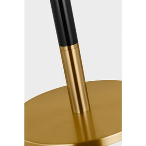 Monroe Medium Table Lamp in Burnished Brass and Glossy White - Visual Comfort Table Lamps