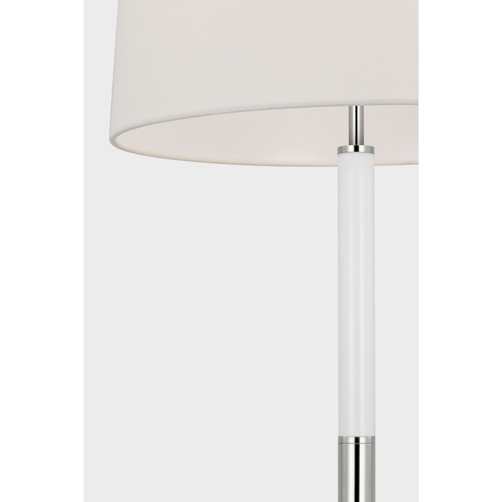 Monroe Medium Table Lamp in Burnished Brass and Glossy White - Visual Comfort Table Lamps