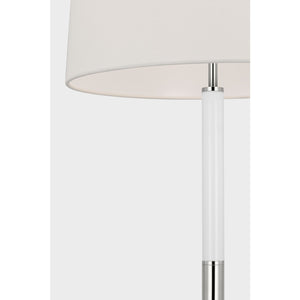 Monroe Medium Table Lamp in Burnished Brass and Glossy White - Visual Comfort Table Lamps