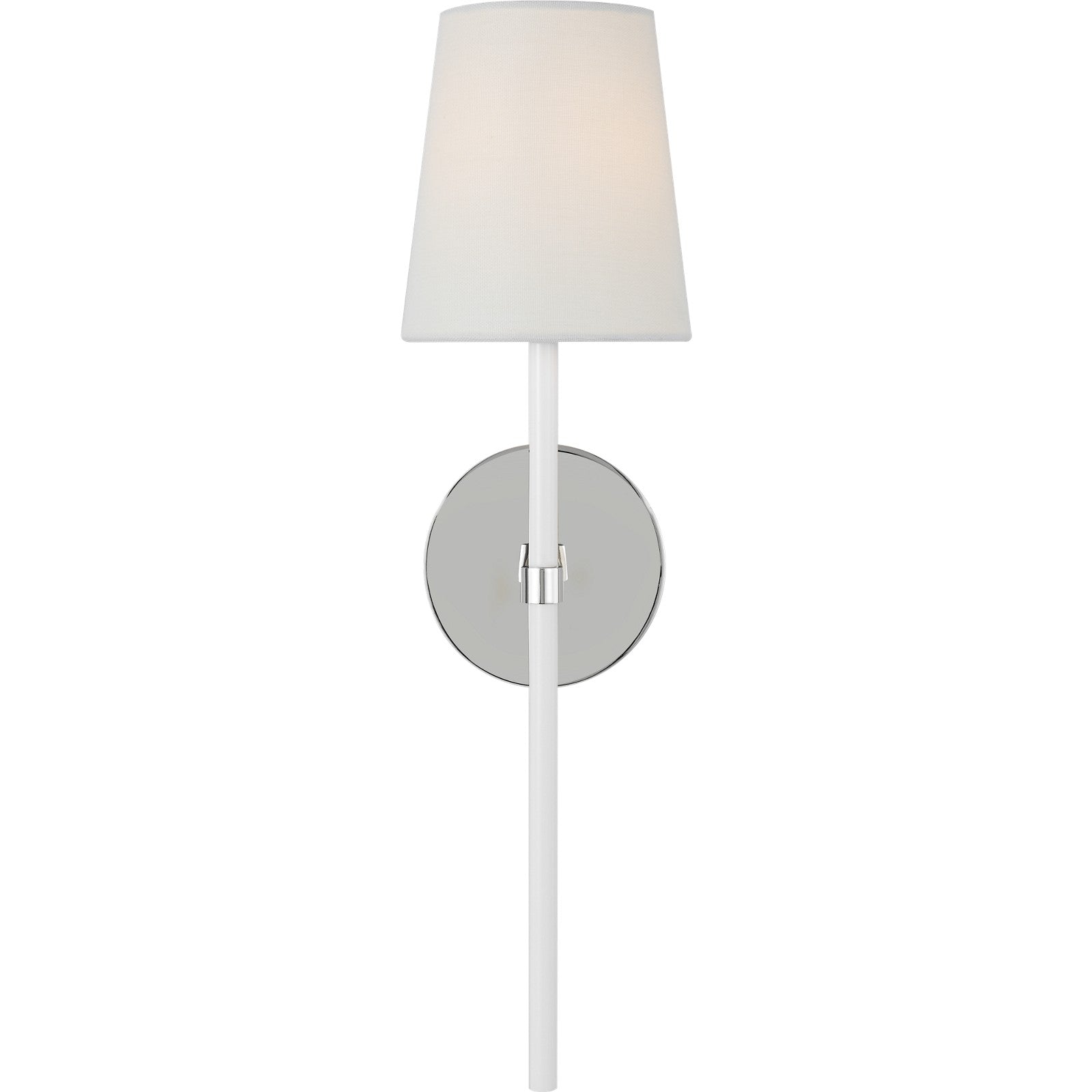 Monroe Tail Sconce in Burnished Brass and Glossy White - Visual Comfort Wall Lights