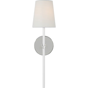 Monroe Tail Sconce in Burnished Brass and Glossy White - Visual Comfort Wall Lights