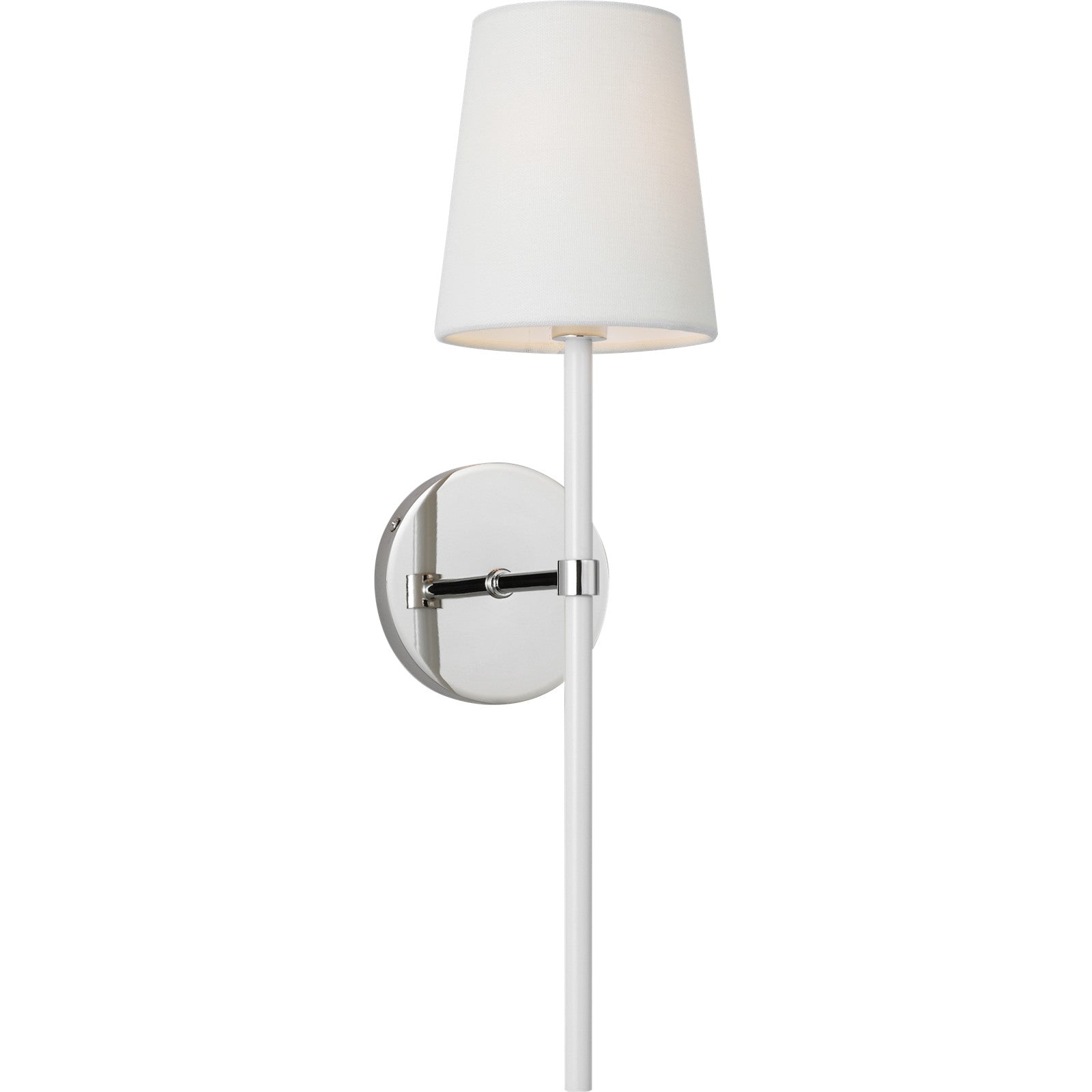 Monroe Tail Sconce in Burnished Brass and Glossy White - Visual Comfort Wall Lights