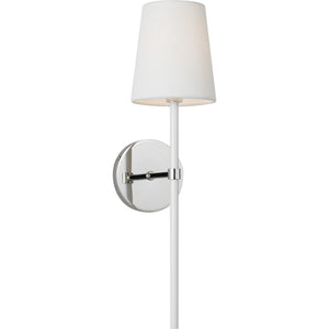 Monroe Tail Sconce in Burnished Brass and Glossy White - Visual Comfort Wall Lights