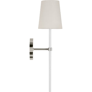 Monroe Tail Sconce in Burnished Brass and Glossy White - Visual Comfort Wall Lights