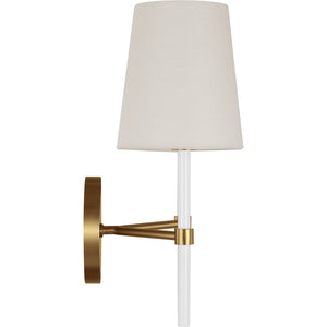 Monroe Double Sconce in Polished Nickel and Glossy White - Visual Comfort Wall Lights