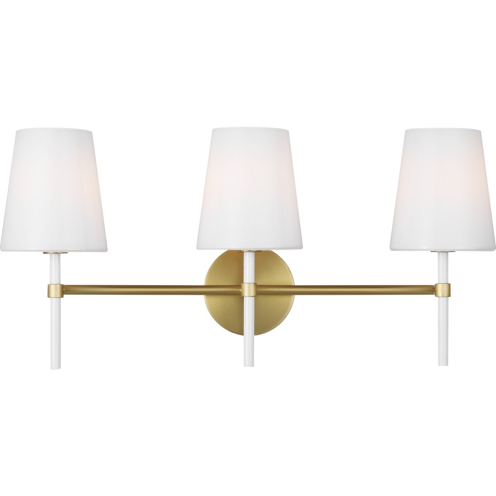 Monroe 3-Light Bath Sconce in Burnished Brass - Visual Comfort Wall Lights